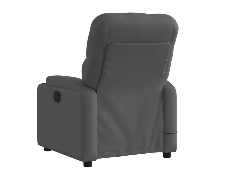 Fauteuil de massage inclinable Gris foncé Tissu