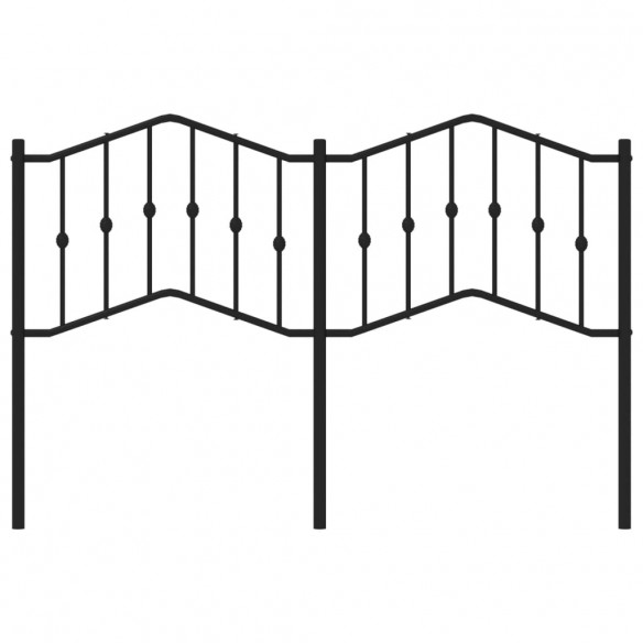 Tête de lit métal noir 150 cm