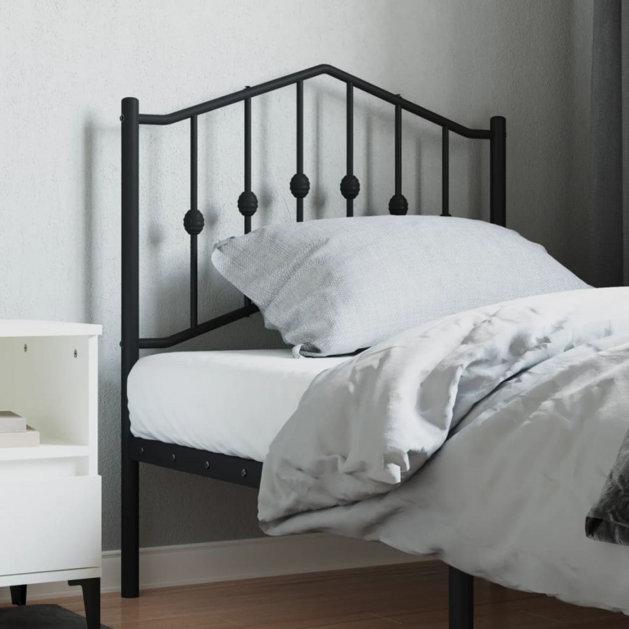 Tête de lit métal noir 80 cm