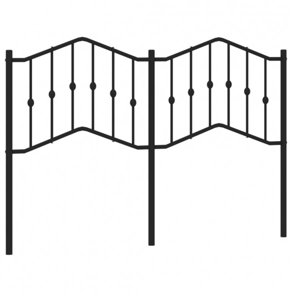 Tête de lit métal noir 135 cm