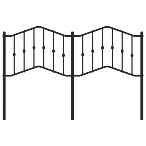 Tête de lit métal noir 135 cm