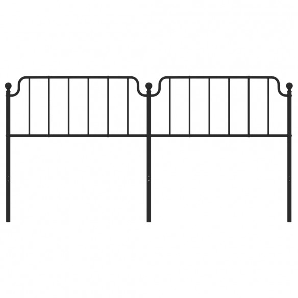 Tête de lit métal noir 193 cm