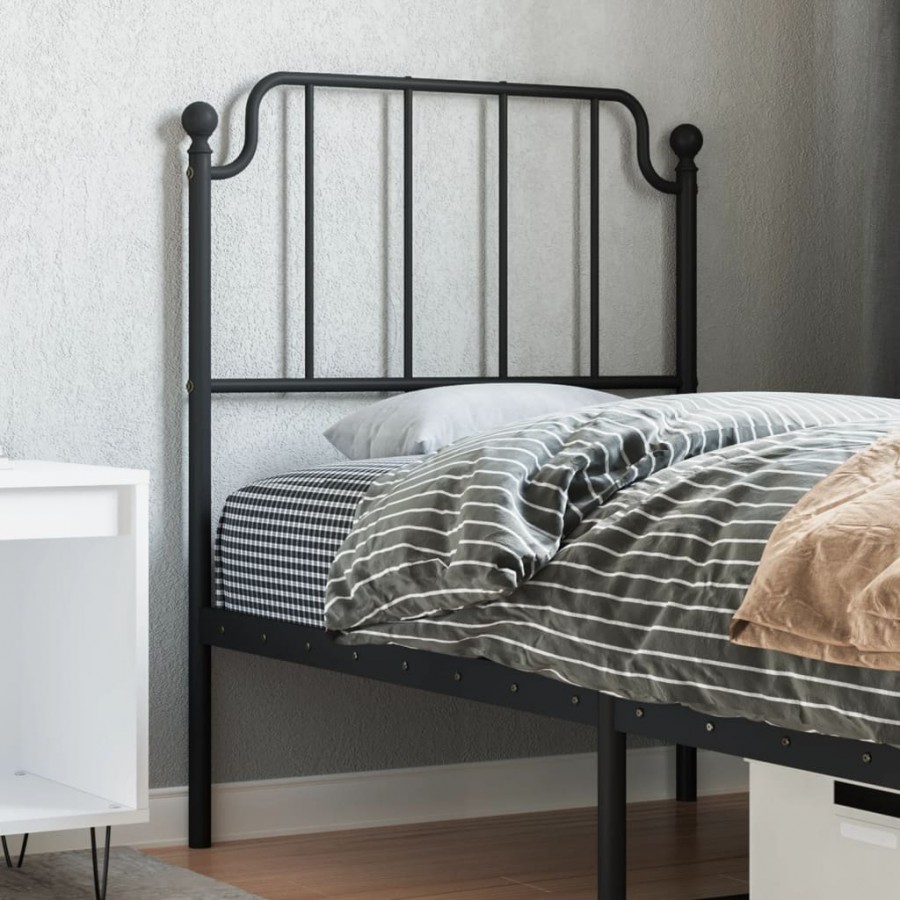 Tête de lit métal noir 75 cm