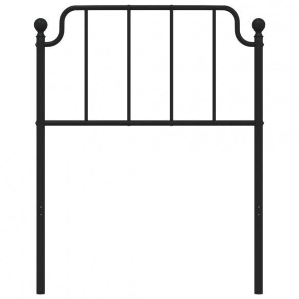 Tête de lit métal noir 75 cm