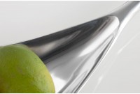 Bol de fruits design en aluminium coloris argent