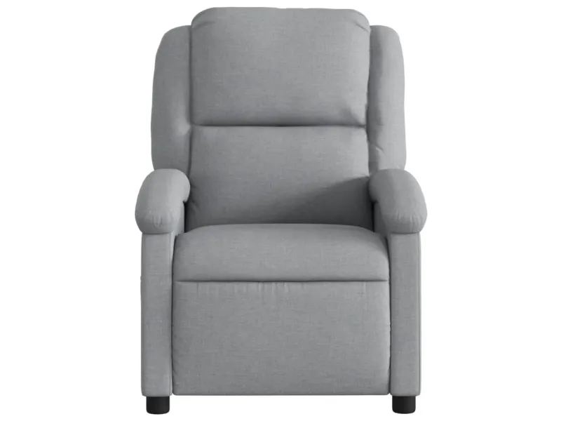 Fauteuil de massage inclinable électrique gris clair tissu