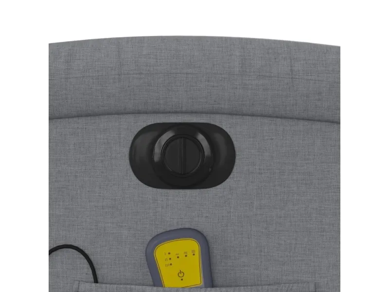 Fauteuil de massage inclinable électrique gris clair tissu
