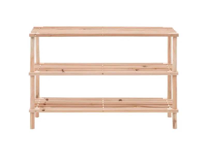 Range-chaussures à 3 étagères Bois de sapin solide