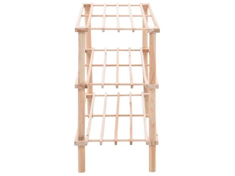 Range-chaussures à 3 étagères Bois de sapin solide