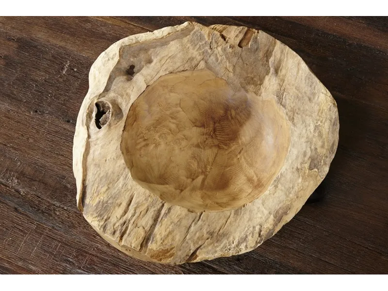 Corbeille de fruit naturel 30 cm en bois massif