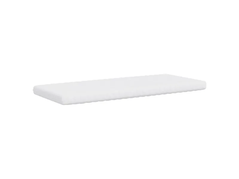 Matelas en mousse blanc 90x200 cm 7 zones dureté 20 ILD
