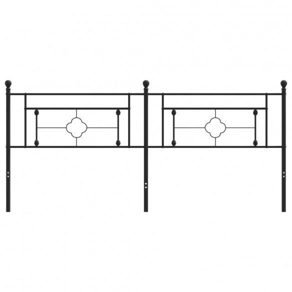 Tête de lit métal noir 193 cm