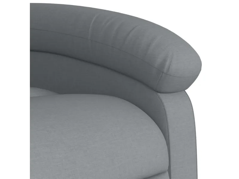 Fauteuil de massage inclinable électrique gris clair tissu