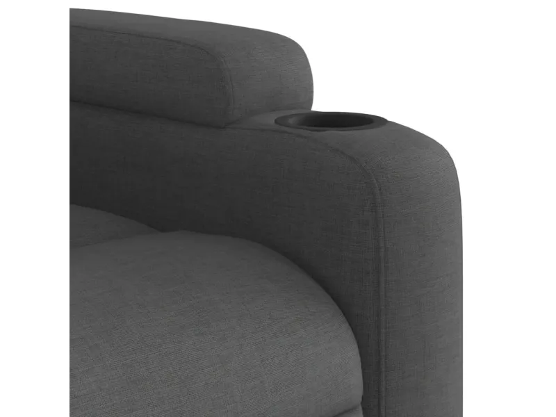 Fauteuil inclinable de massage électrique gris foncé tissu
