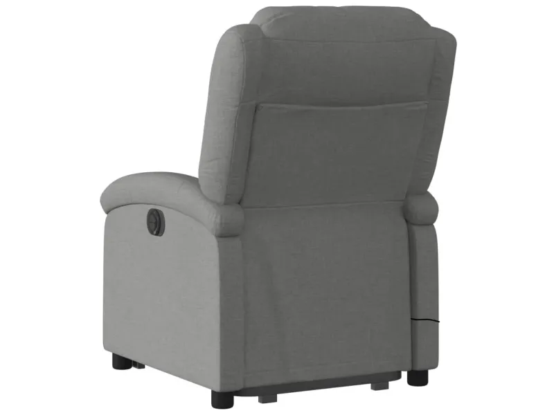 Fauteuil inclinable de massage électrique Gris foncé Tissu