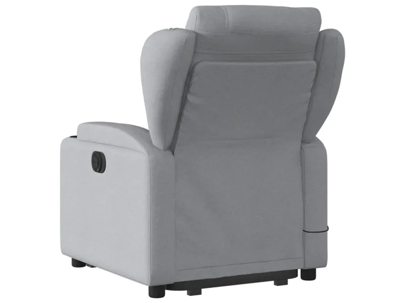 Fauteuil de massage inclinable Gris clair Tissu