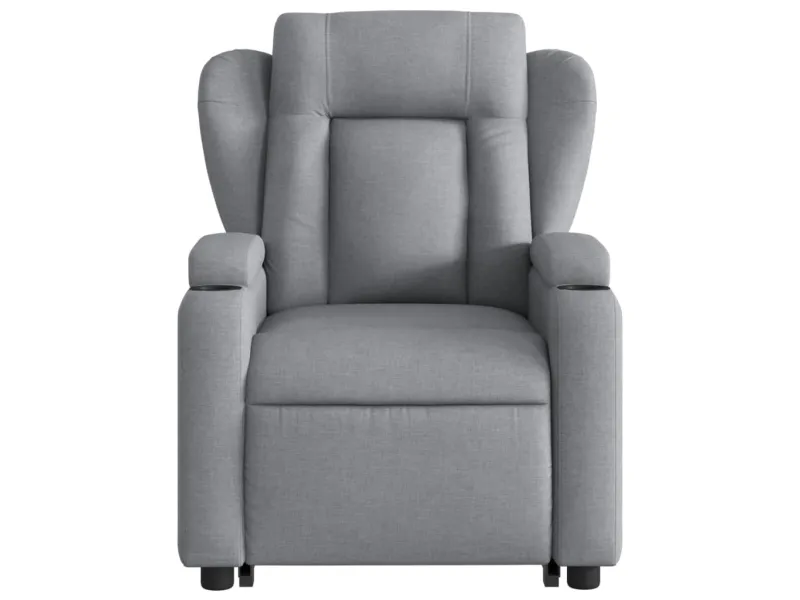 Fauteuil de massage inclinable Gris clair Tissu