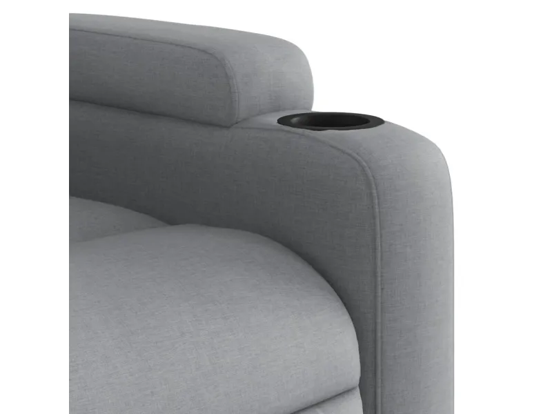 Fauteuil inclinable de massage électrique Gris clair Tissu