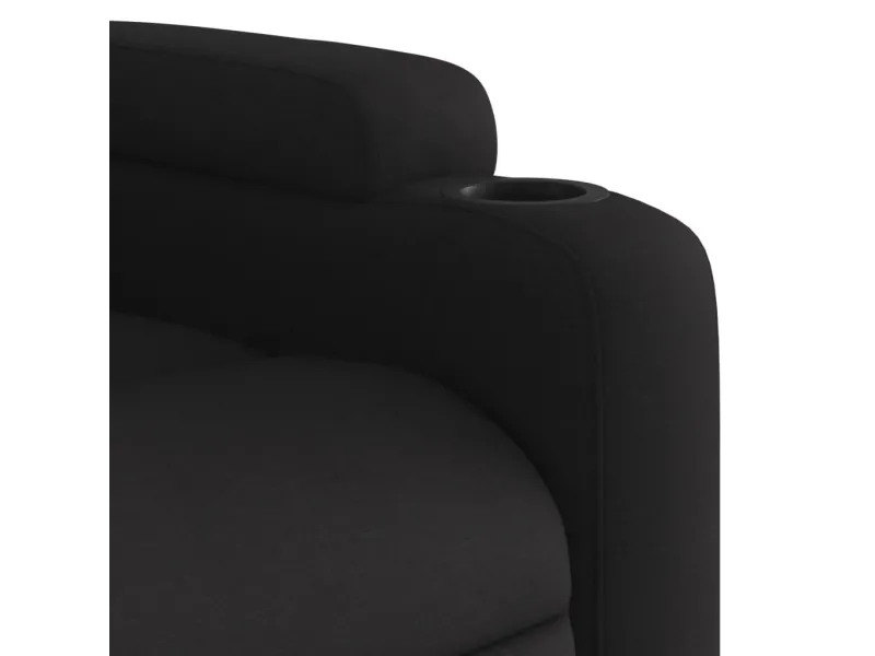 Fauteuil de massage inclinable Noir Tissu