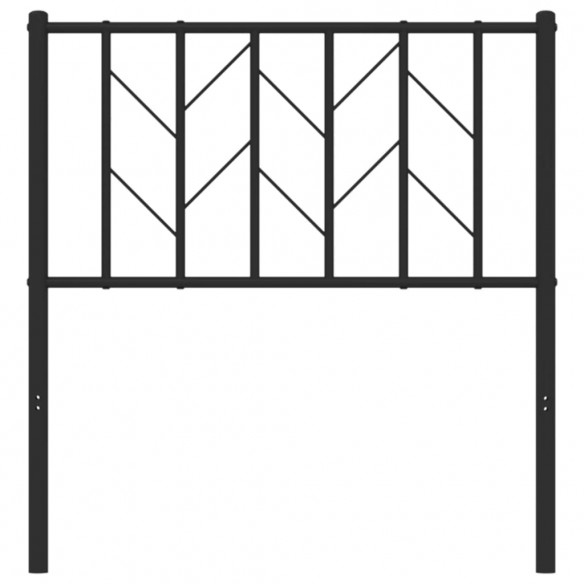 Tête de lit métal noir 80 cm