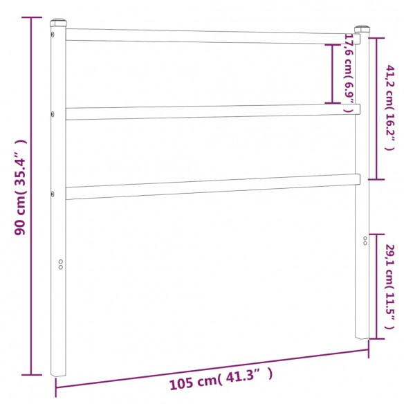 Tête de lit métal blanc 100 cm