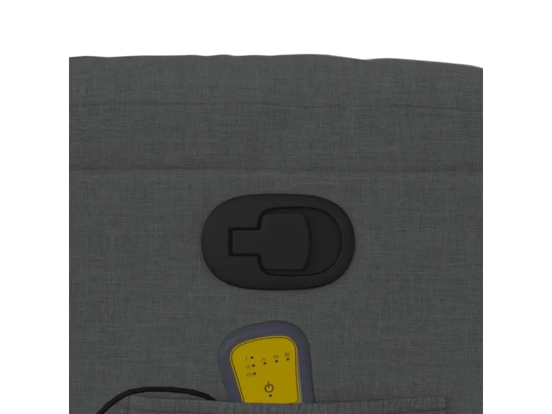 Fauteuil de massage inclinable Gris foncé Tissu