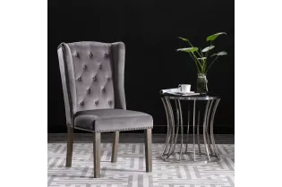 Chaise à manger Gris Velours