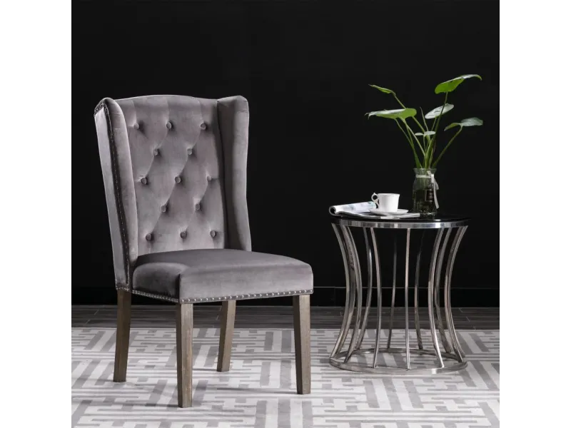 Chaise à manger Gris Velours