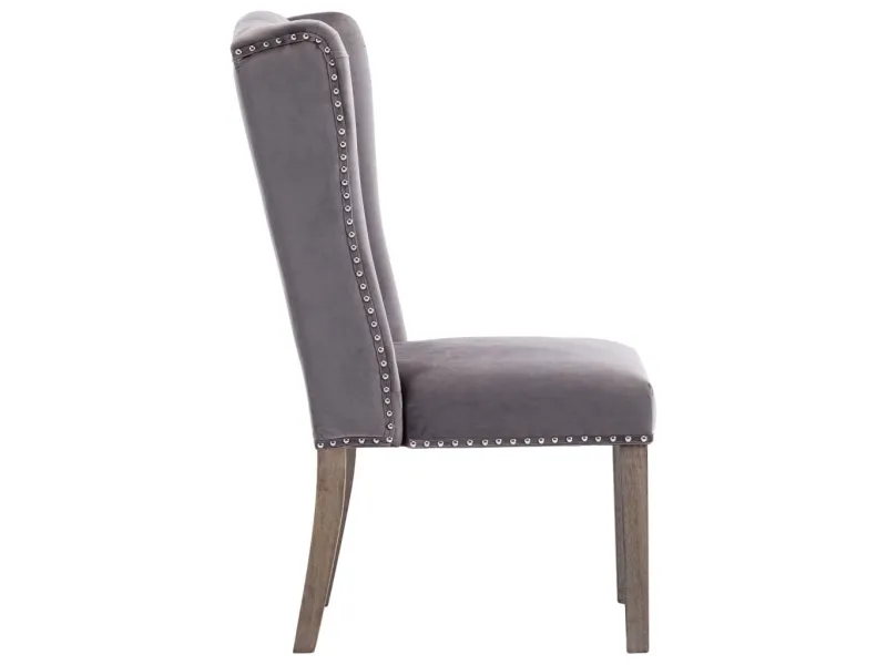 Chaise à manger Gris Velours