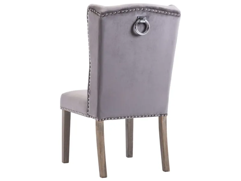 Chaise à manger Gris Velours