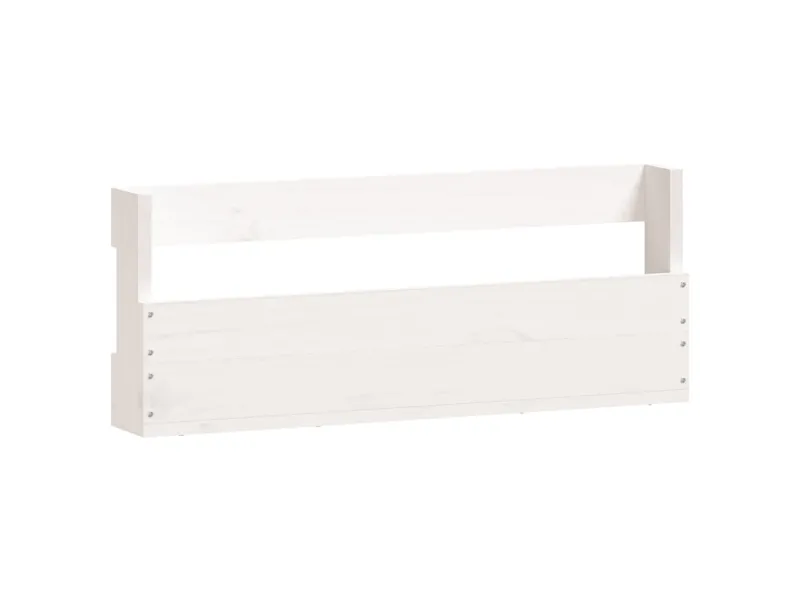 Étagères à chaussures murales 2 pcs Blanc 59x9x23 cm Pin massif