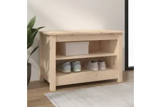 Banc à chaussures 70x38x45,5 cm Bois de pin massif