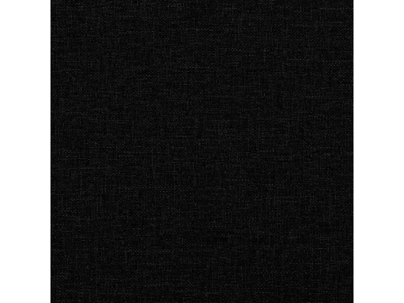 Canapé-lit à 2 places avec repose-pied noir tissu