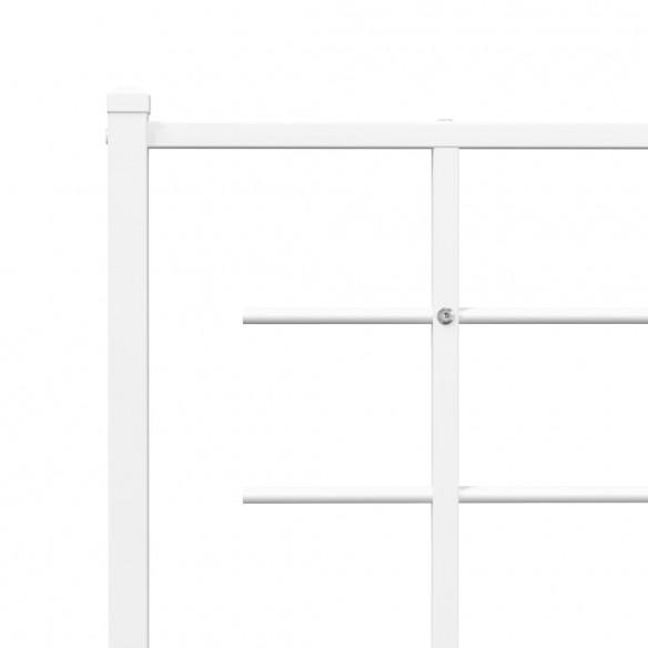 Tête de lit métal blanc 80 cm