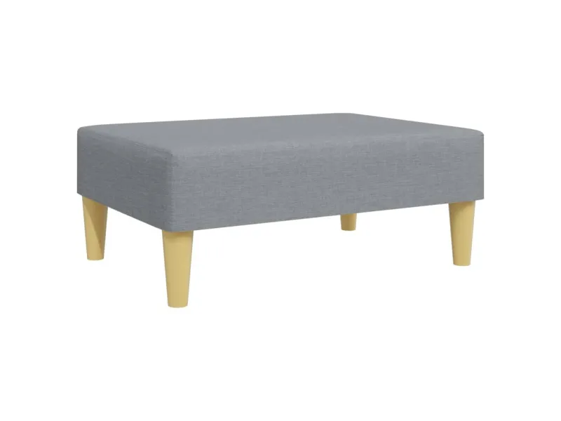 Canapé-lit à 2 places avec repose-pied gris clair tissu