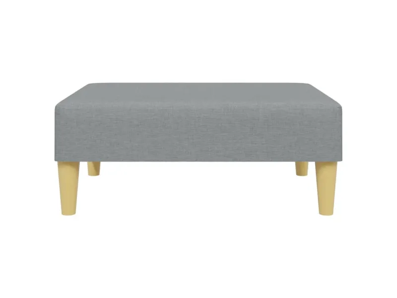 Canapé-lit à 2 places avec repose-pied gris clair tissu