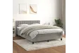 cadre de lit et matelas Gris clair 140x200cm Velours