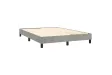 cadre de lit et matelas Gris clair 140x200cm Velours