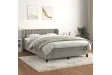 cadre de lit et matelas Gris clair 140x200cm Velours