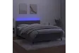 cadre de lit avec matelas LED Gris clair 140x200 cm