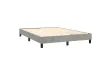 cadre de lit avec matelas LED Gris clair 140x200 cm