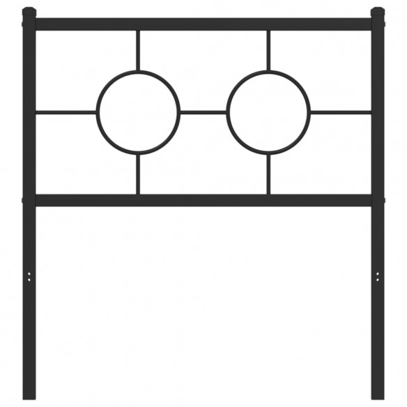 Tête de lit métal noir 80 cm