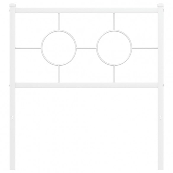 Tête de lit métal blanc 75 cm