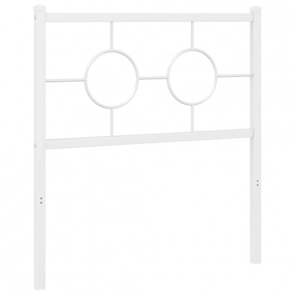 Tête de lit métal blanc 75 cm