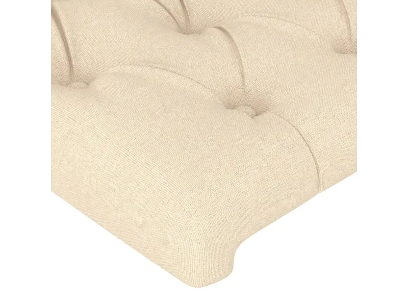 Tête de lit Crème 100x7x78/88 cm Tissu