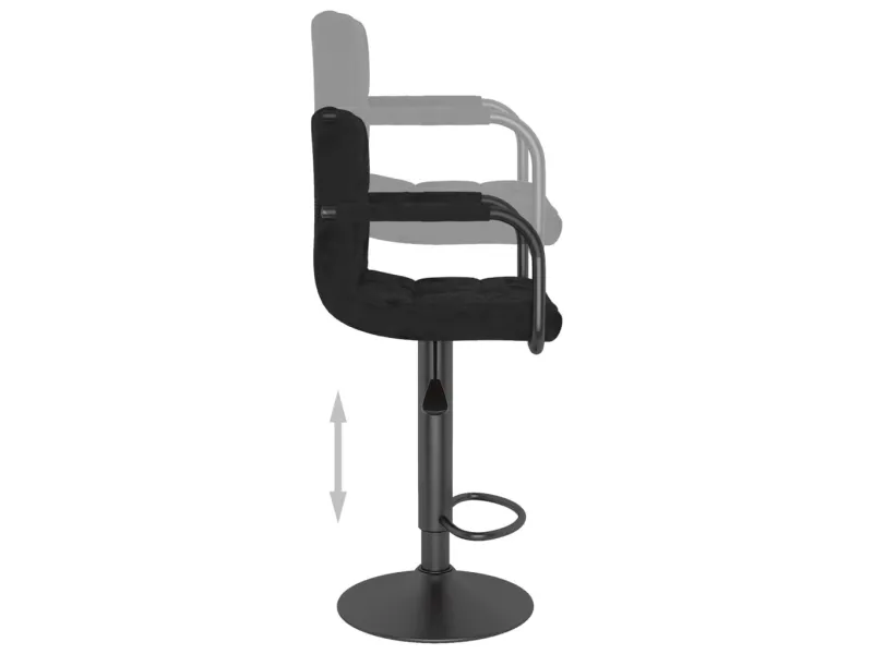 Tabouret de bar Noir Velours