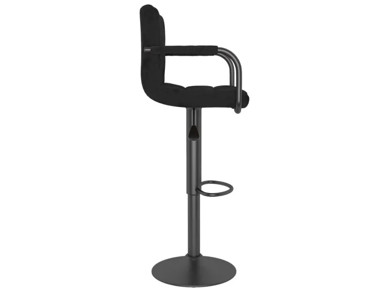 Tabourets de bar lot de 2 noir velours