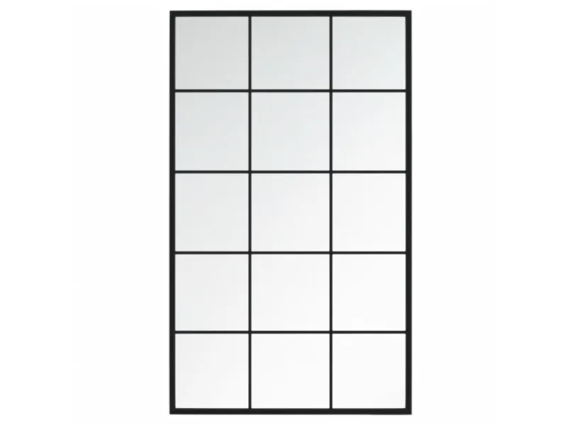 Miroirs muraux 3 pcs noir 100x60 cm métal