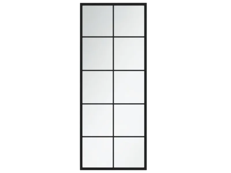 Miroirs muraux 2 pcs noir 100x40 cm métal