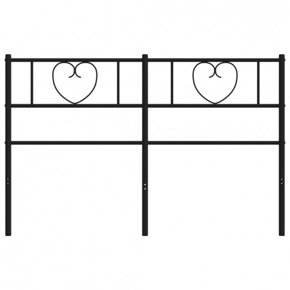 Tête de lit métal noir 135 cm